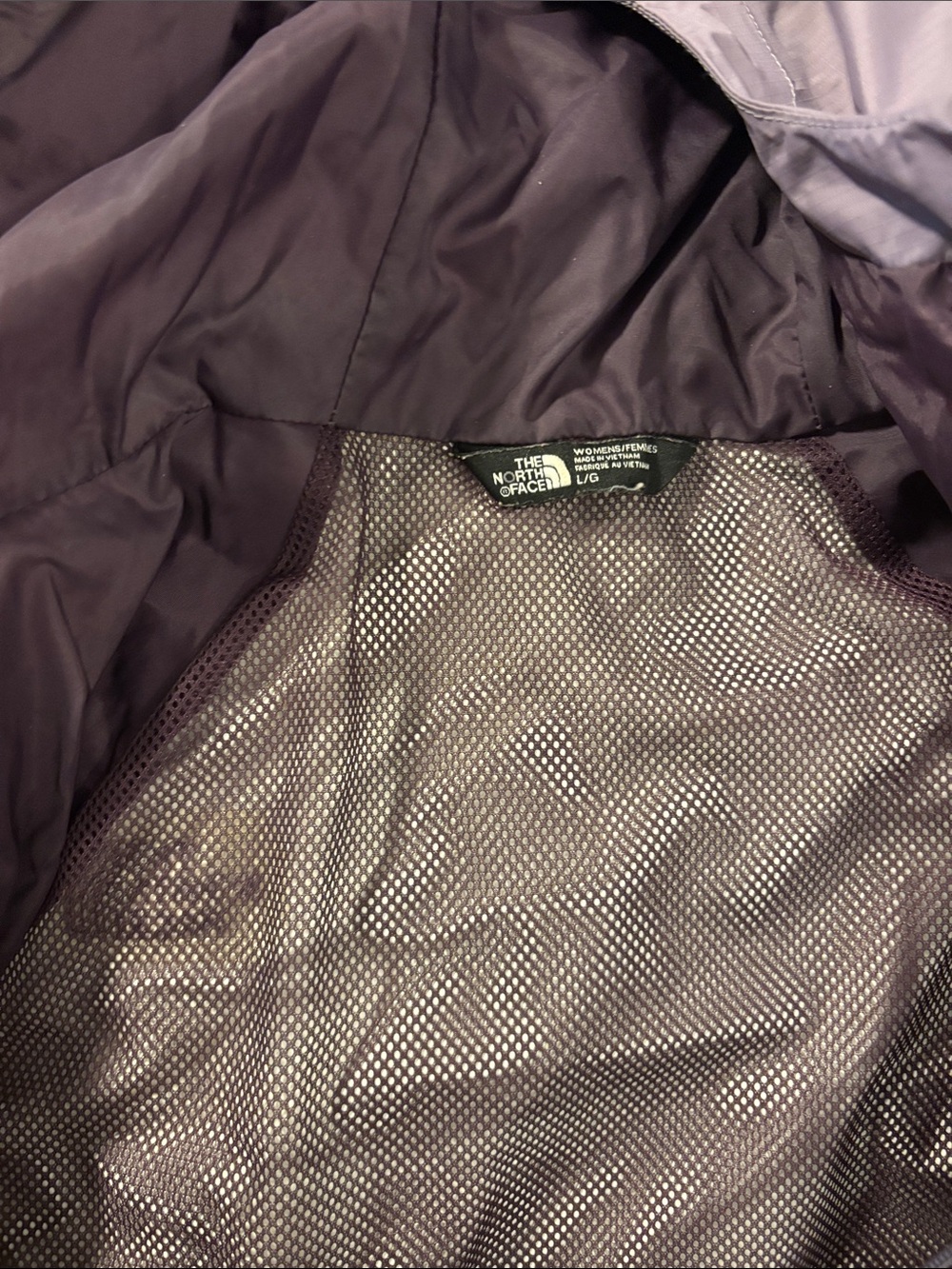 The North Face Two-Tone Purple Hooded Windbreaker - Picture 3 of 4